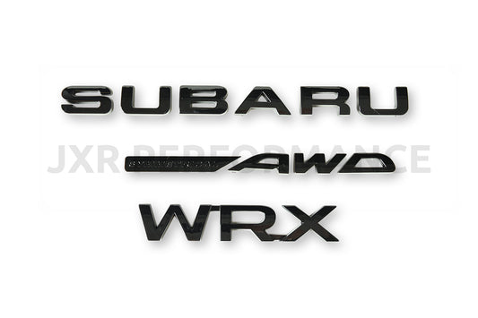JXR Performance WRX Gloss Black Lettering Kit [2008-2014 WRX Sedan/Hatch]