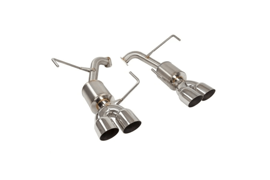 Nameless Performance Axle Back Exhaust 5inch Mufflers Polished 3.5inch Staggered Single Wall Slash Cut Tips Subaru WRX 2022+ - JXR Performance