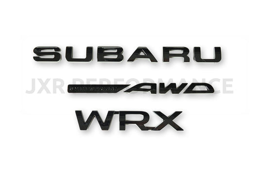 2008-2014 Subaru WRX Gloss Black Lettering Kit - Sedan/Hatch [JXR Performance] - JXR Performance