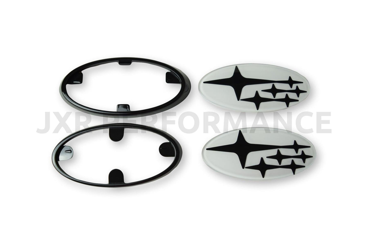 2008-2014 Subaru WRX/STI Front and Rear White Emblems - Sedan Only [JXR Performance] - JXR Performance