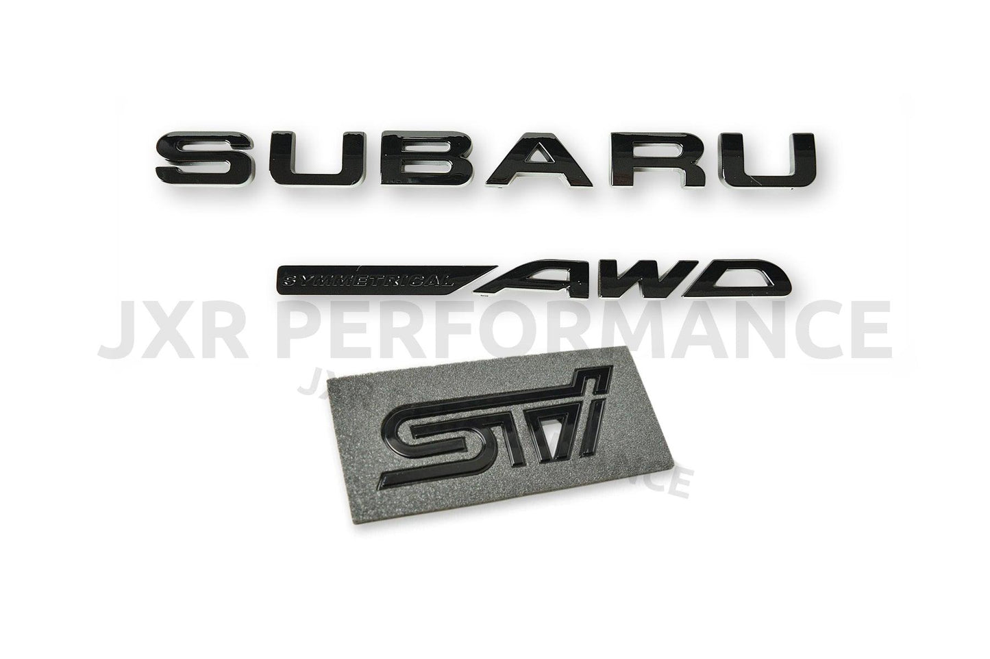 2008-2021 Subaru STI Gloss Black Lettering Kit - Sedan/Hatch [JXR Performance] - JXR Performance