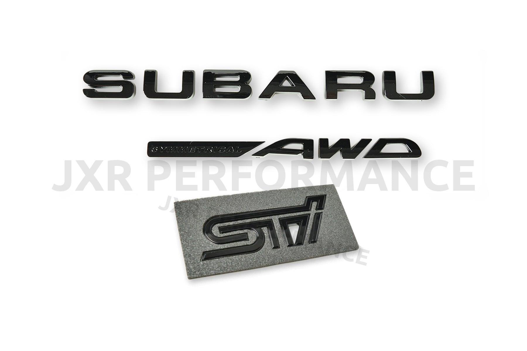2008-2021 Subaru STI Gloss Black Lettering Kit - Sedan/Hatch [JXR Performance] - JXR Performance