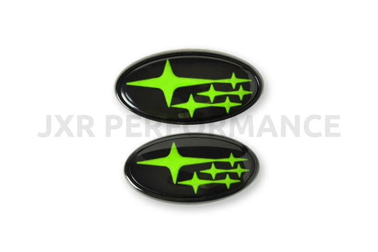 2022-2025 Subaru WRX Front and Rear Emblems - Neon Yellow/Green [JXR Performance]