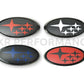 2015-2021 Subaru WRX/STI Front And Rear Carbon Fiber Style Emblems [JXR Performance]