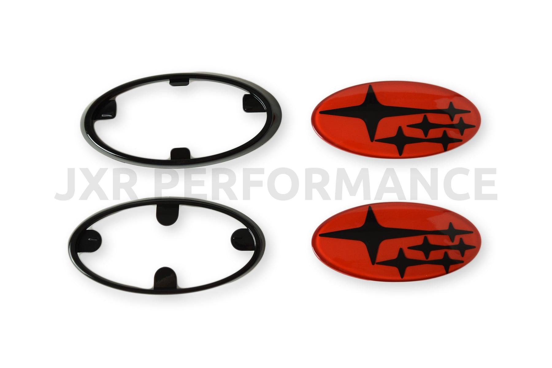 2015-2021 Subaru WRX/STI Front and Rear Red Emblems [JXR Performance] - JXR Performance