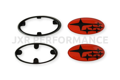 2015-2021 Subaru WRX/STI Front and Rear Red Emblems [JXR Performance] - JXR Performance