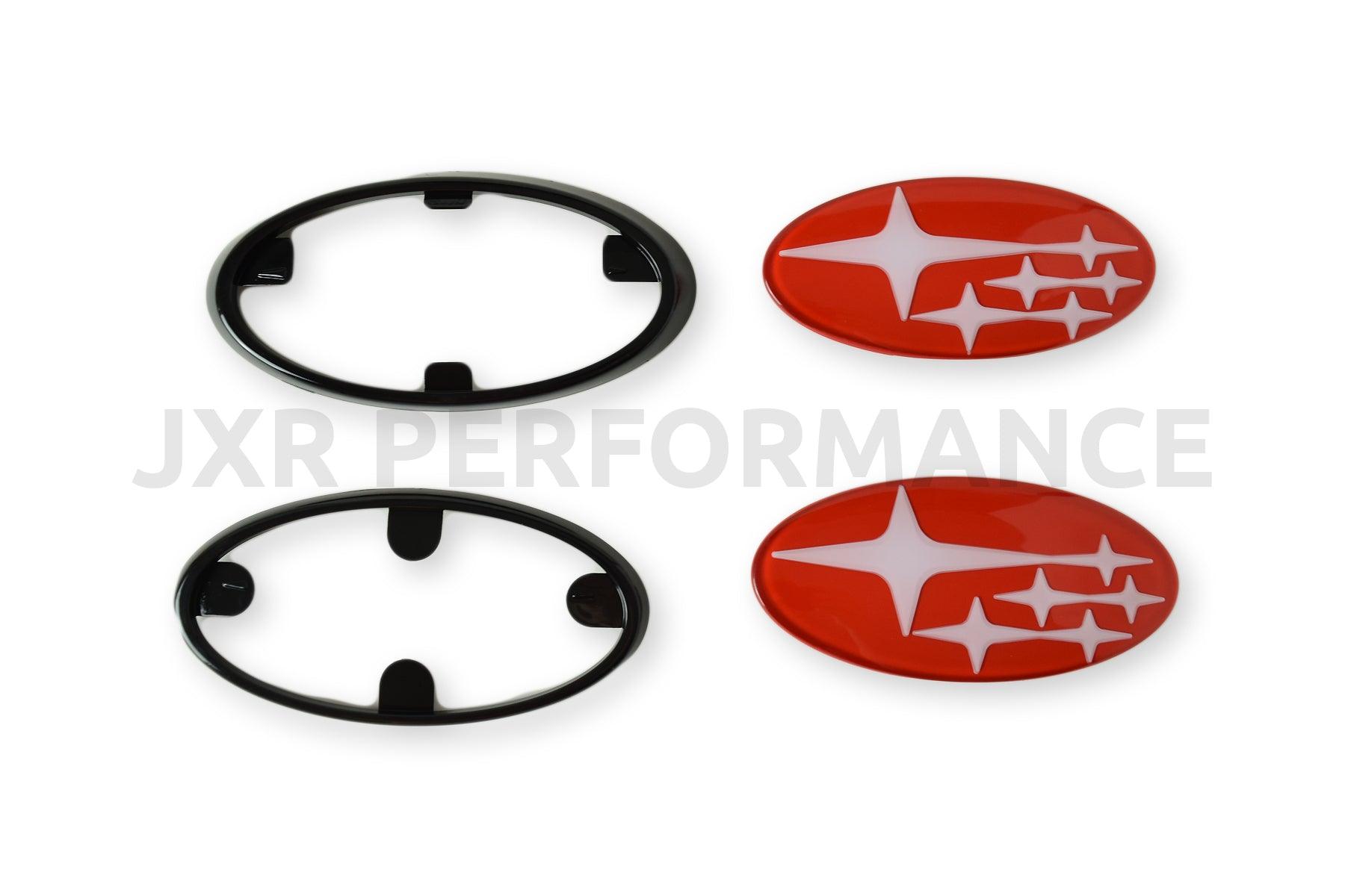 2015-2021 Subaru WRX/STI Front and Rear Red Emblems [JXR Performance] - JXR Performance