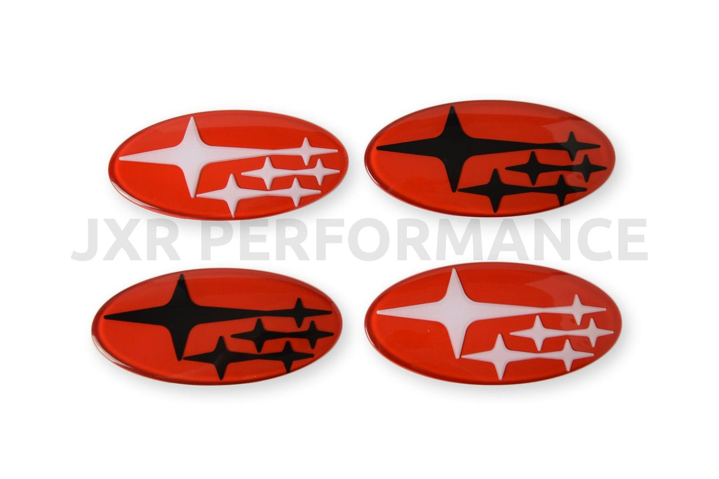 2015-2021 Subaru WRX/STI Front and Rear Red Emblems [JXR Performance] - JXR Performance