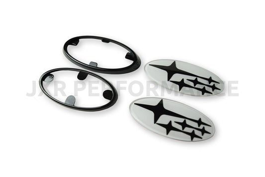 2015-2021 Subaru WRX/STI Front and Rear White Emblems [JXR Performance] - JXR Performance
