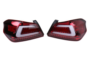 SubiSpeed USDM TR Style Sequential Tail Lights Clear Lens Red Reflector Subaru WRX / STI 2015+