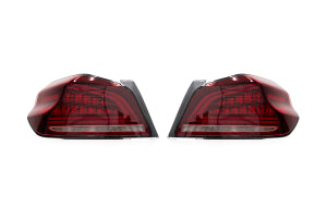 OLM Spec CR Sequential Tail Lights Red Lens / Black Base Subaru WRX / STI 2015+