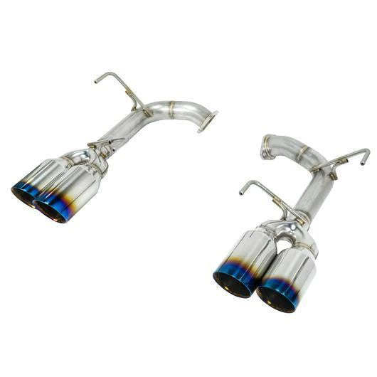 Remark Axleback Muffler Deletes w/ Quad 4.0" Burnt Double Wall Tips [2015-2021 Subaru WRX/STI] - JXR Performance