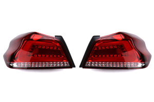 SubiSpeed USDM TR Style Sequential Tail Lights Red Lens Chrome Reflector Subaru WRX / STI 2015+